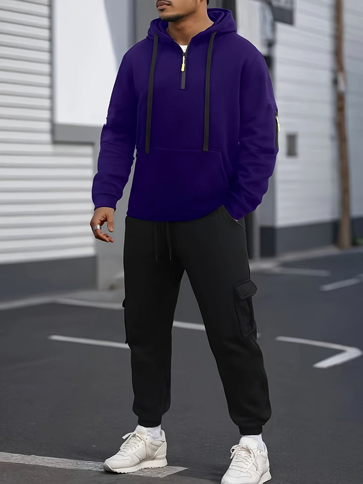 Finley | Men’s Half-Zip Hooded Sweatshirt with Zip Pockets