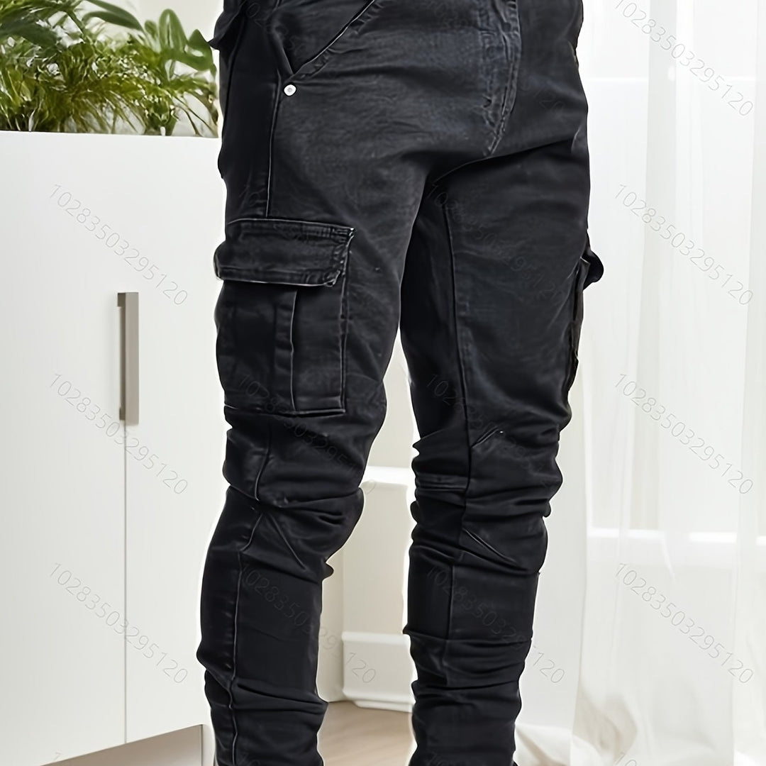 Tristan | Men’s Slim-Fit Cargo Jeans with Utility Pockets