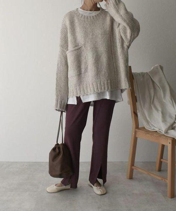 Evangeline | Women's Oversized Chunky Knit Jumper with Pocket