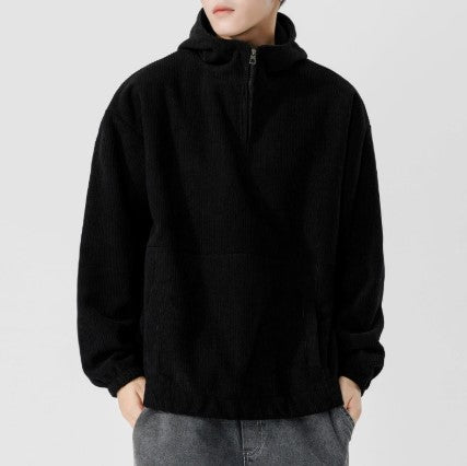 Laurence | Men’s Relaxed Quarter-Zip Hooded Jumper