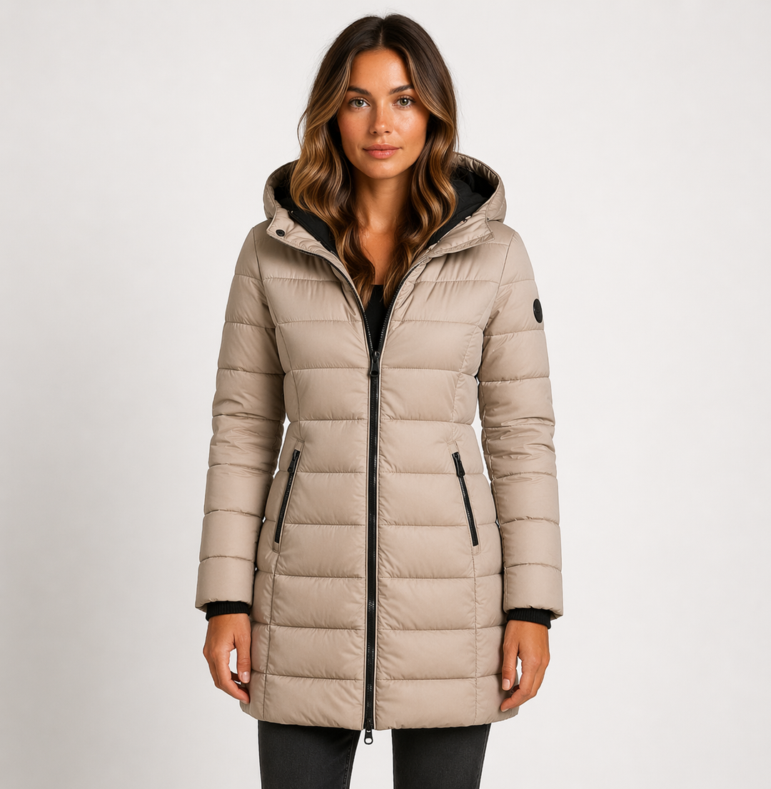 Marlowe | Women’s Hooded Puffer Jacket with Two-Way Zip