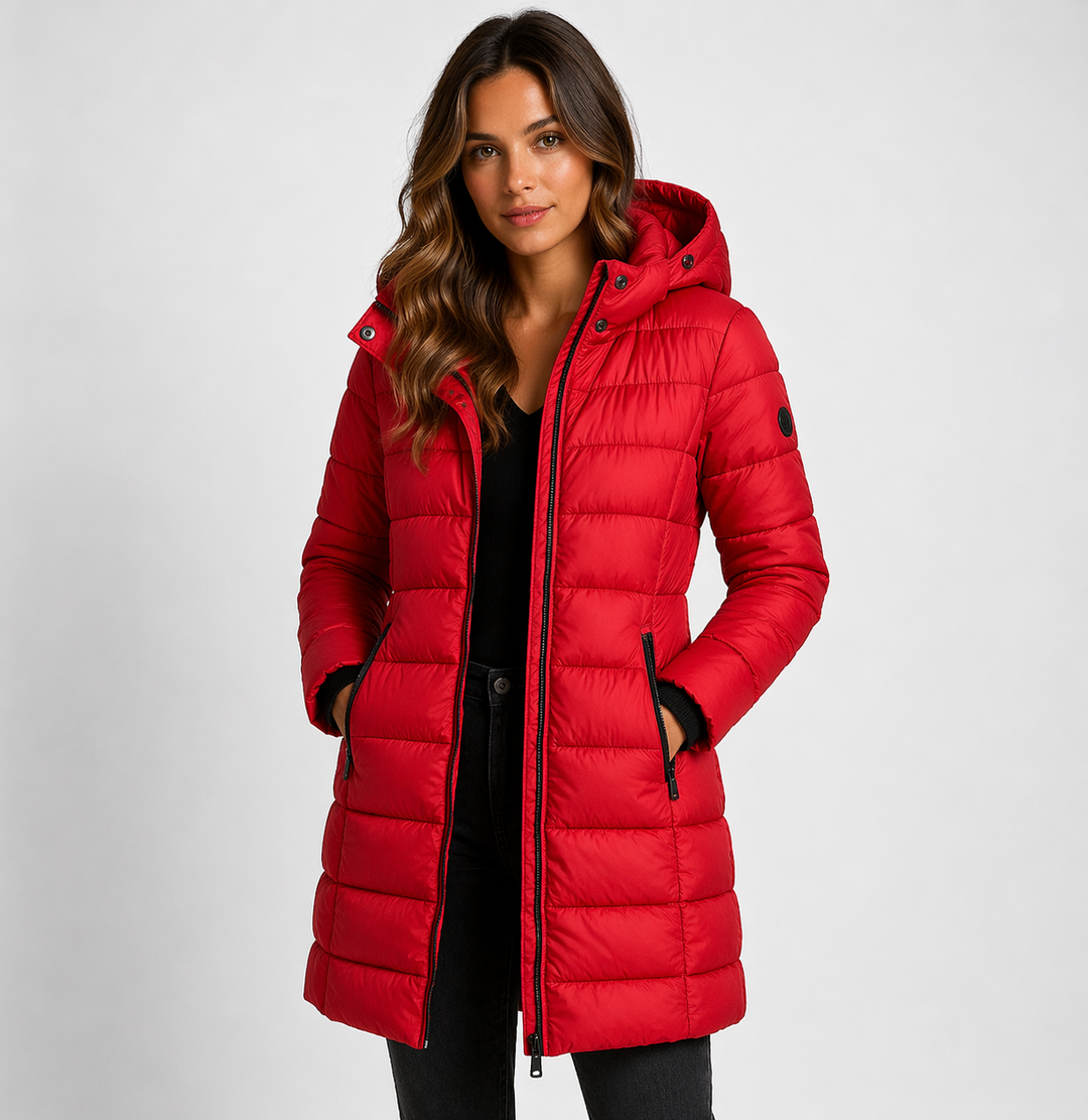 Marlowe | Women’s Hooded Puffer Jacket with Two-Way Zip
