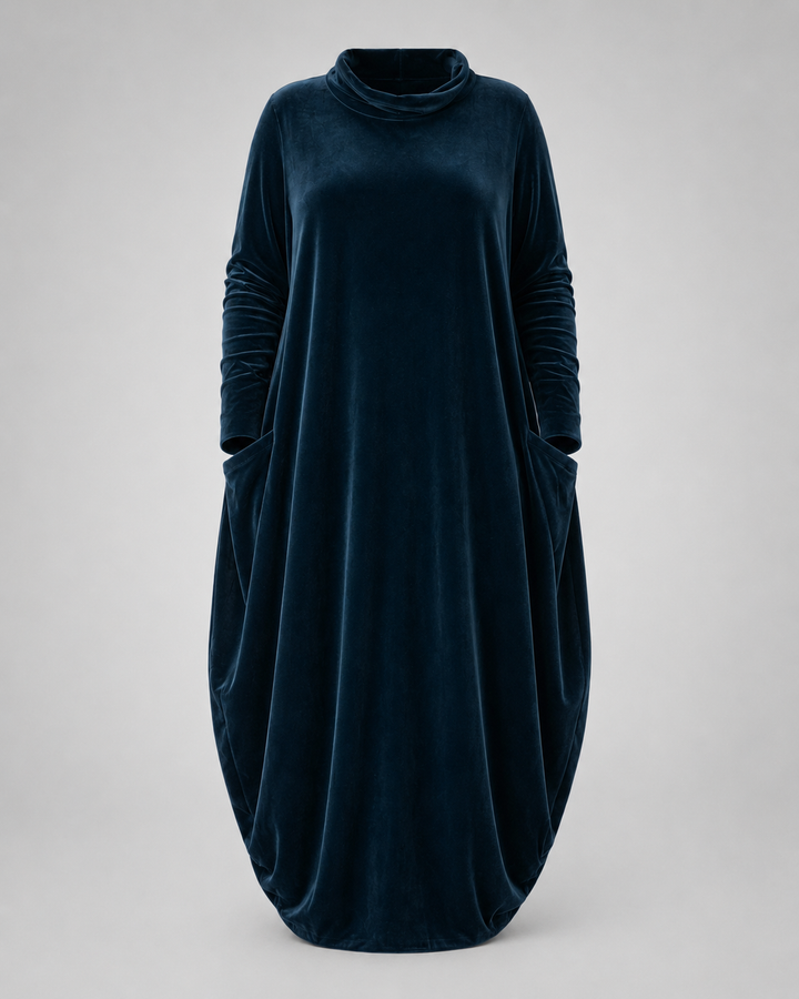 Odette | Women’s Relaxed Velvet Maxi Dress with Pockets