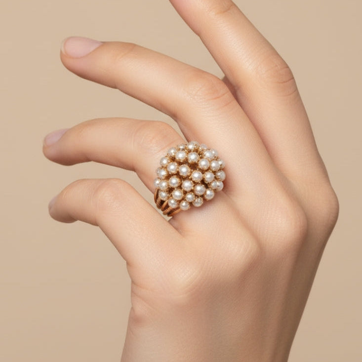 Rosalie | Pearl Cluster Statement Ring