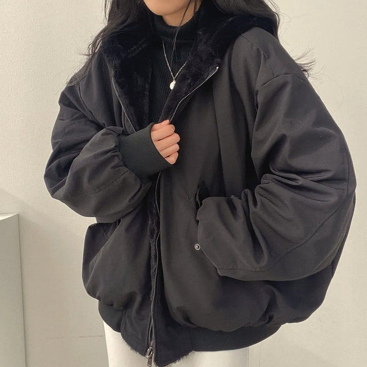 Beryl | Women's Oversized Teddy-Lined Bomber Jacket