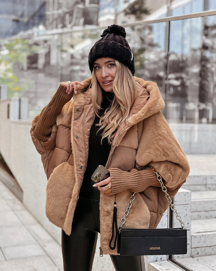 Flora | Women's Oversized Hooded Teddy Coat