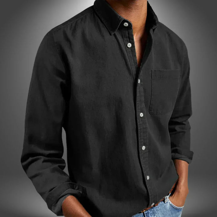 Alistair | Men's Lapel Collar Button-Front Shirt