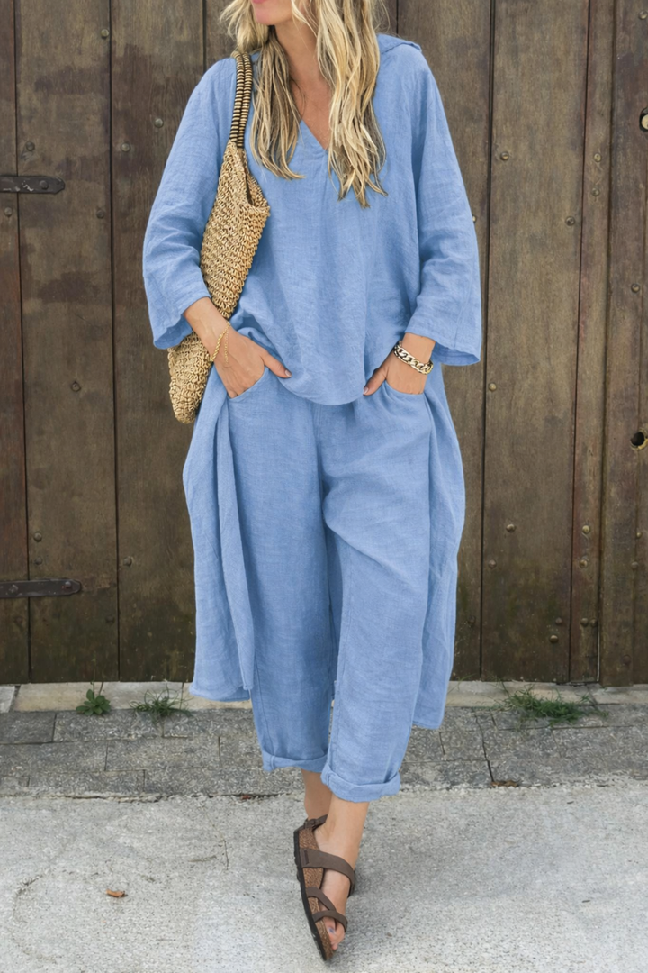 Serena | Relaxed Tunic & Straight-Leg Trouser Set