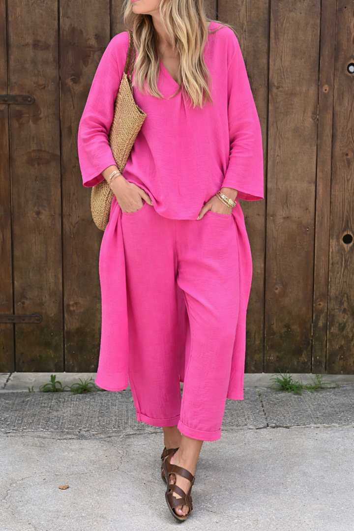 Serena | Relaxed Tunic & Straight-Leg Trouser Set