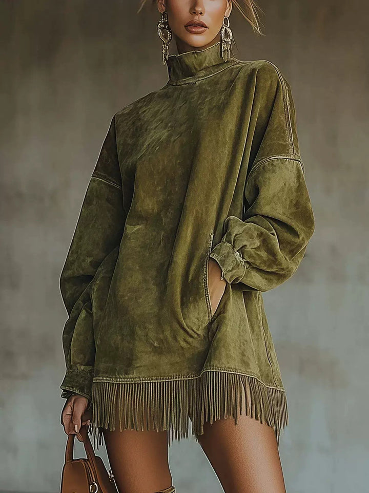Elowen | High-Neck Tassel Dress