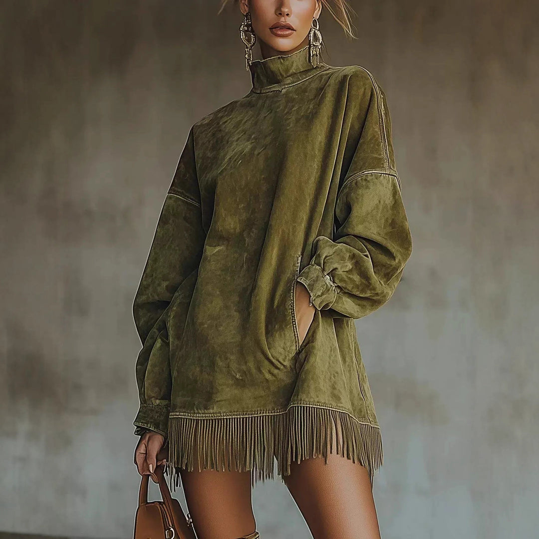 Elowen | High-Neck Tassel Dress