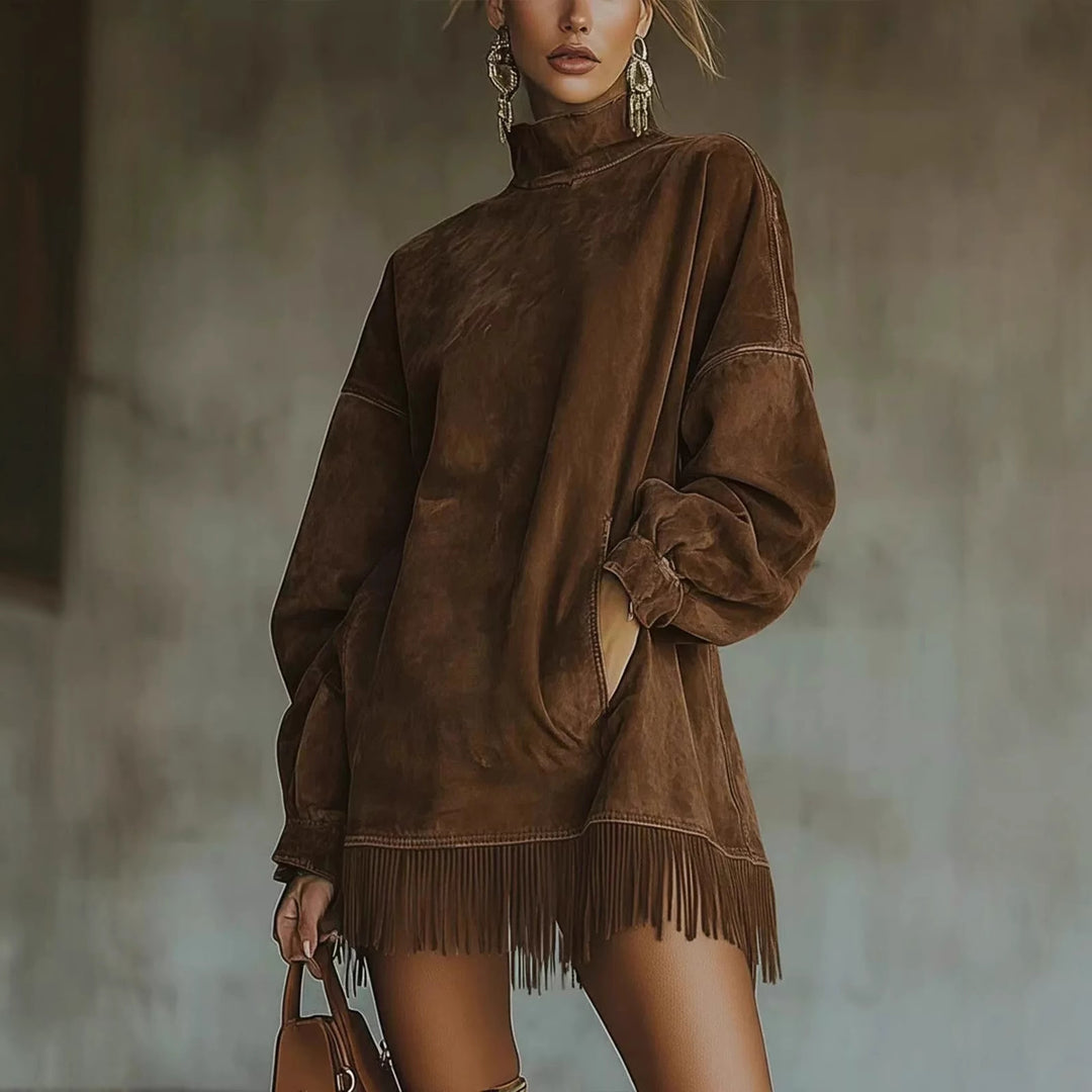 Elowen | High-Neck Tassel Dress