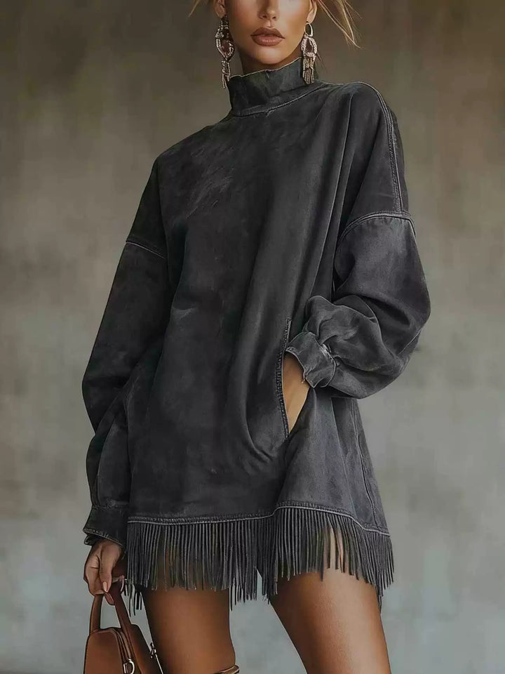Elowen | High-Neck Tassel Dress