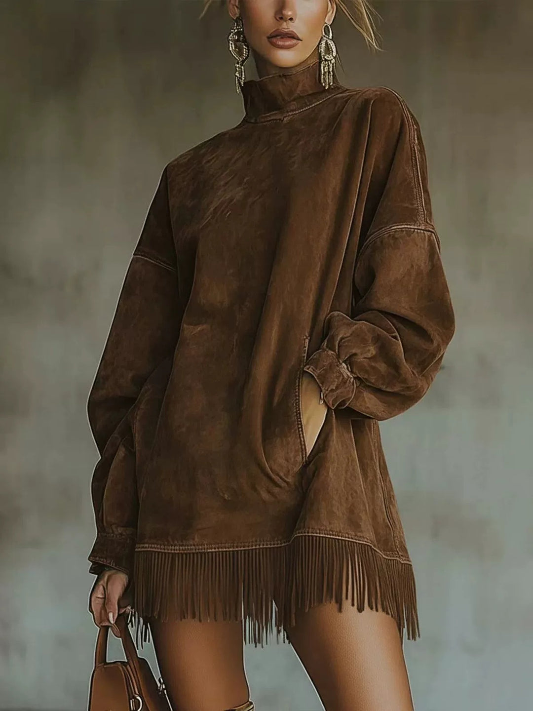 Elowen | High-Neck Tassel Dress