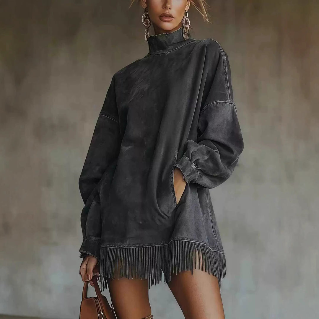 Elowen | High-Neck Tassel Dress