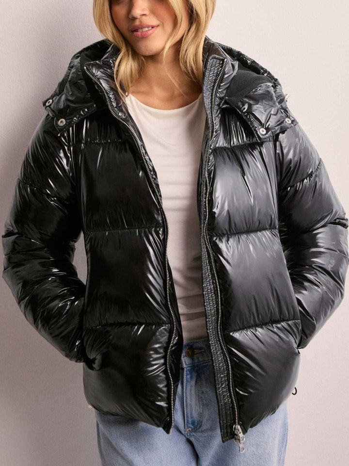 Posy | Women's Glossy Quilted Hooded Puffer Jacket