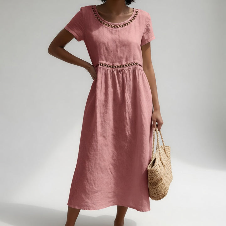 Rose | Embroidered Midi Dress