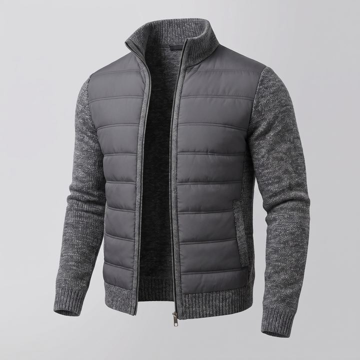 Benedict | Men's Quilted Jacket with Fleece-Look Sleeves