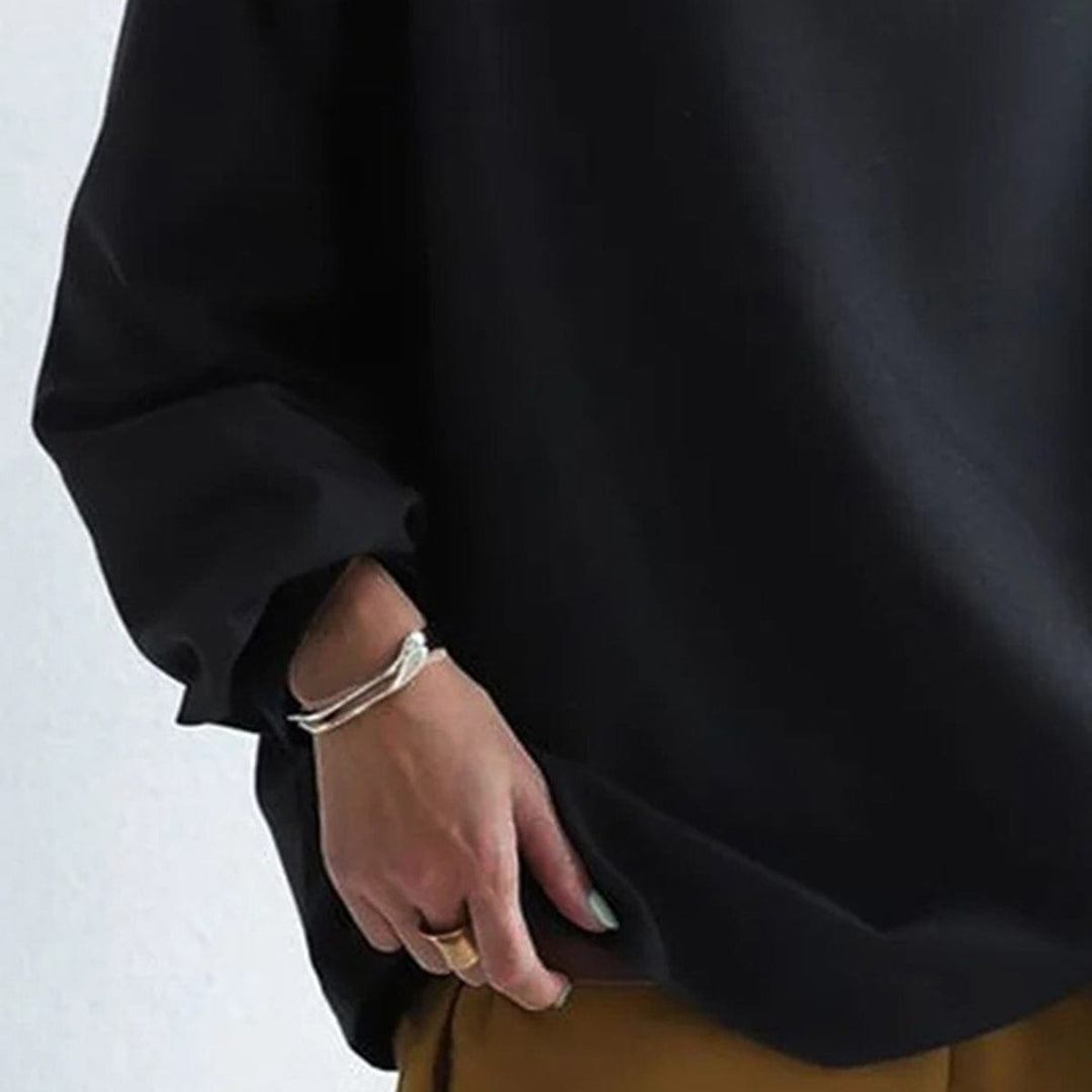 Serena | Draped High-Neck Relaxed Top