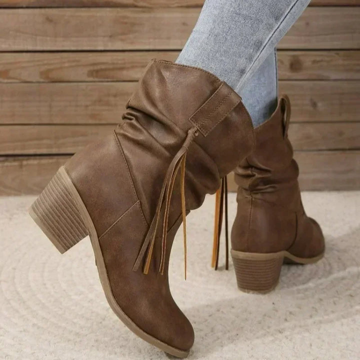 Maud | Women's Western Block Heel Ankle Boots