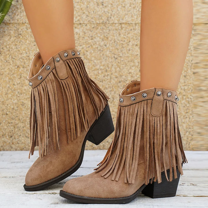 Dakota | Women's Wide Calf Western Fringe Cowboy Boots