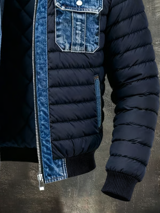 Conrad | Men’s Quilted Jacket with Denim Detailing
