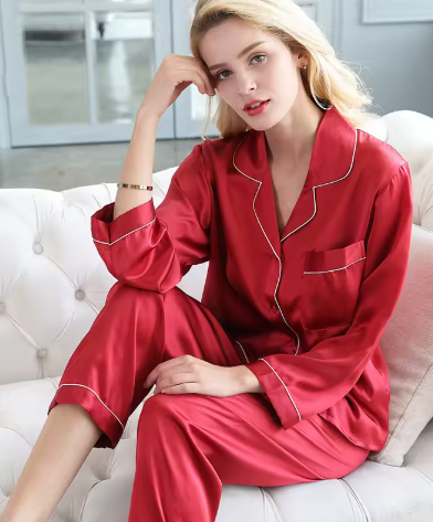 Celeste | Women's Satin-Look Two-Piece Pyjama Set