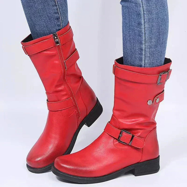 Iris | Women's Mid-Calf Buckle Boots