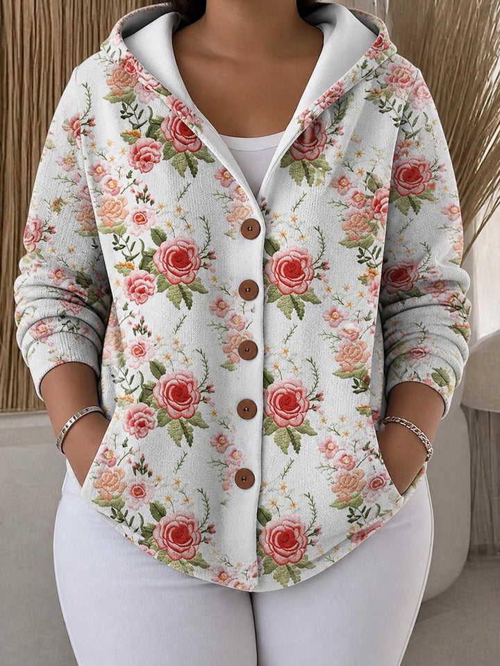 Briony | Women's Patchwork Print Hooded Cardigan
