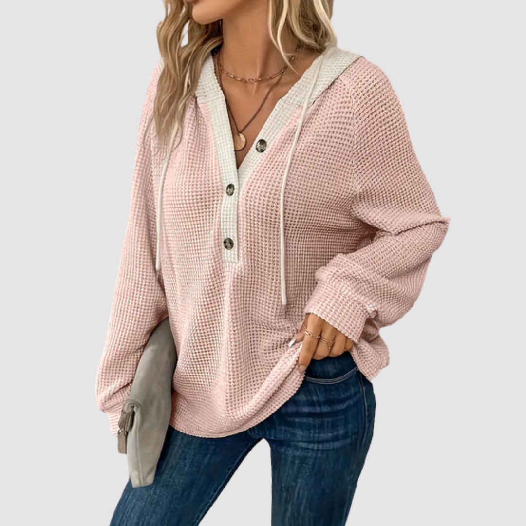 Louise | Women’s Relaxed Knitted Hooded Top
