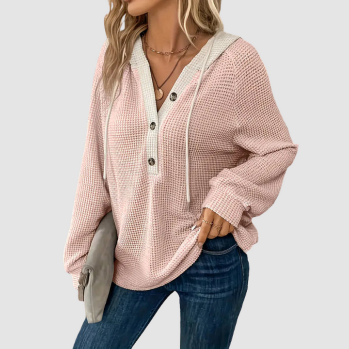 Louise | Women’s Relaxed Knitted Hooded Top