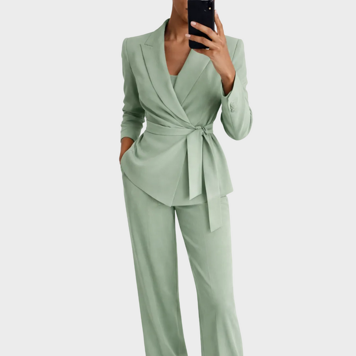 Veronica | Women's Tie-Waist Trouser Set
