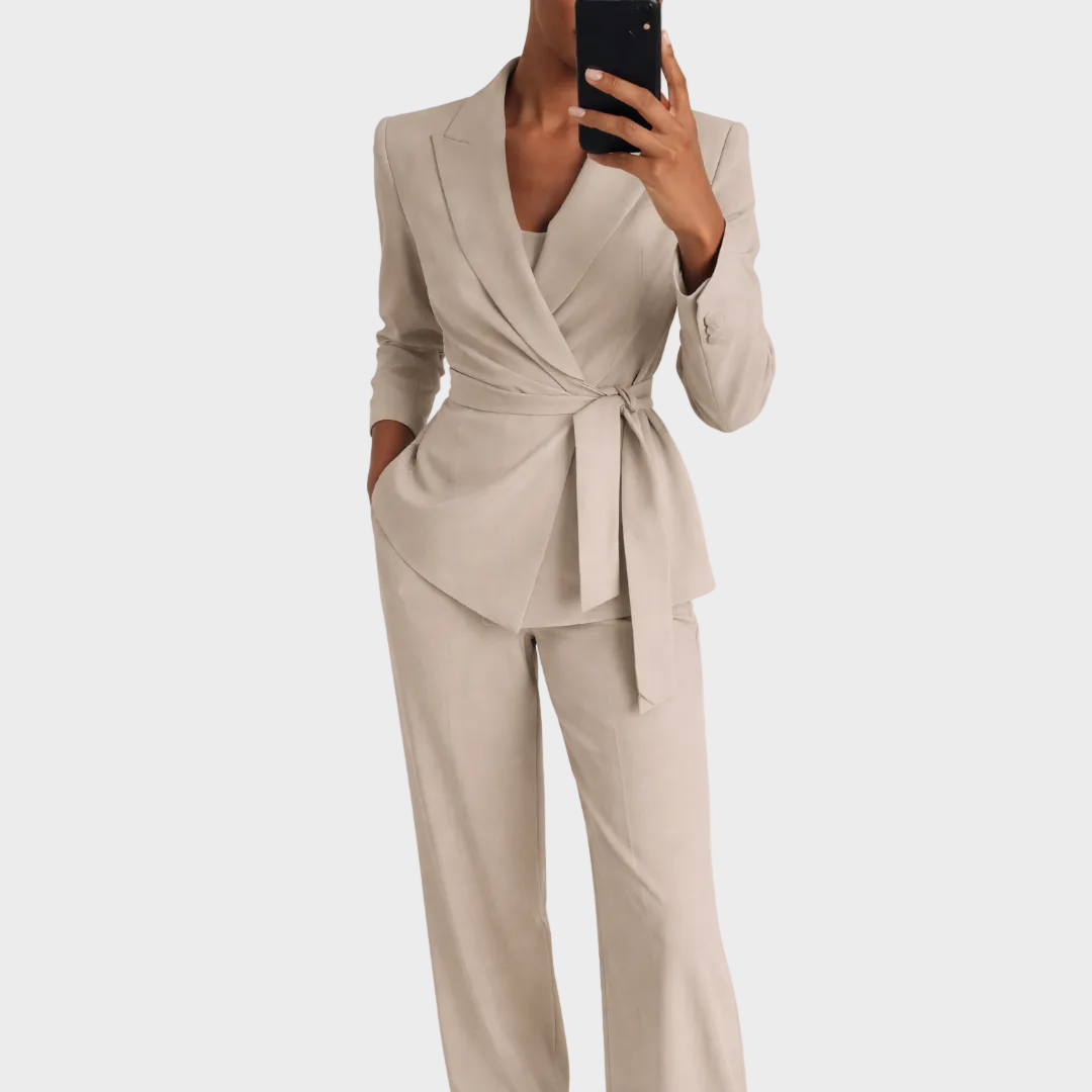 Veronica | Women's Tie-Waist Trouser Set