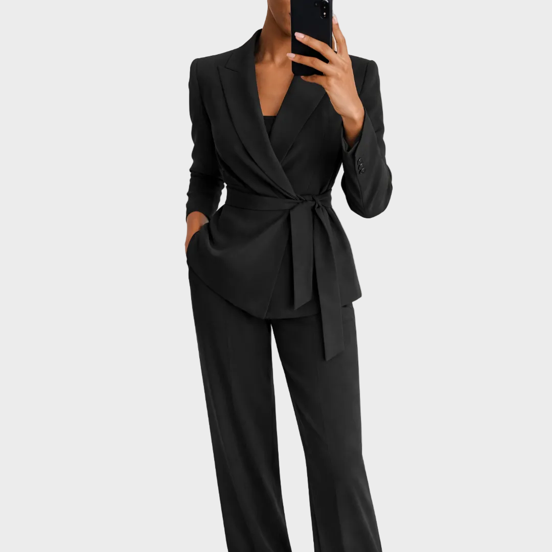 Veronica | Women's Tie-Waist Trouser Set