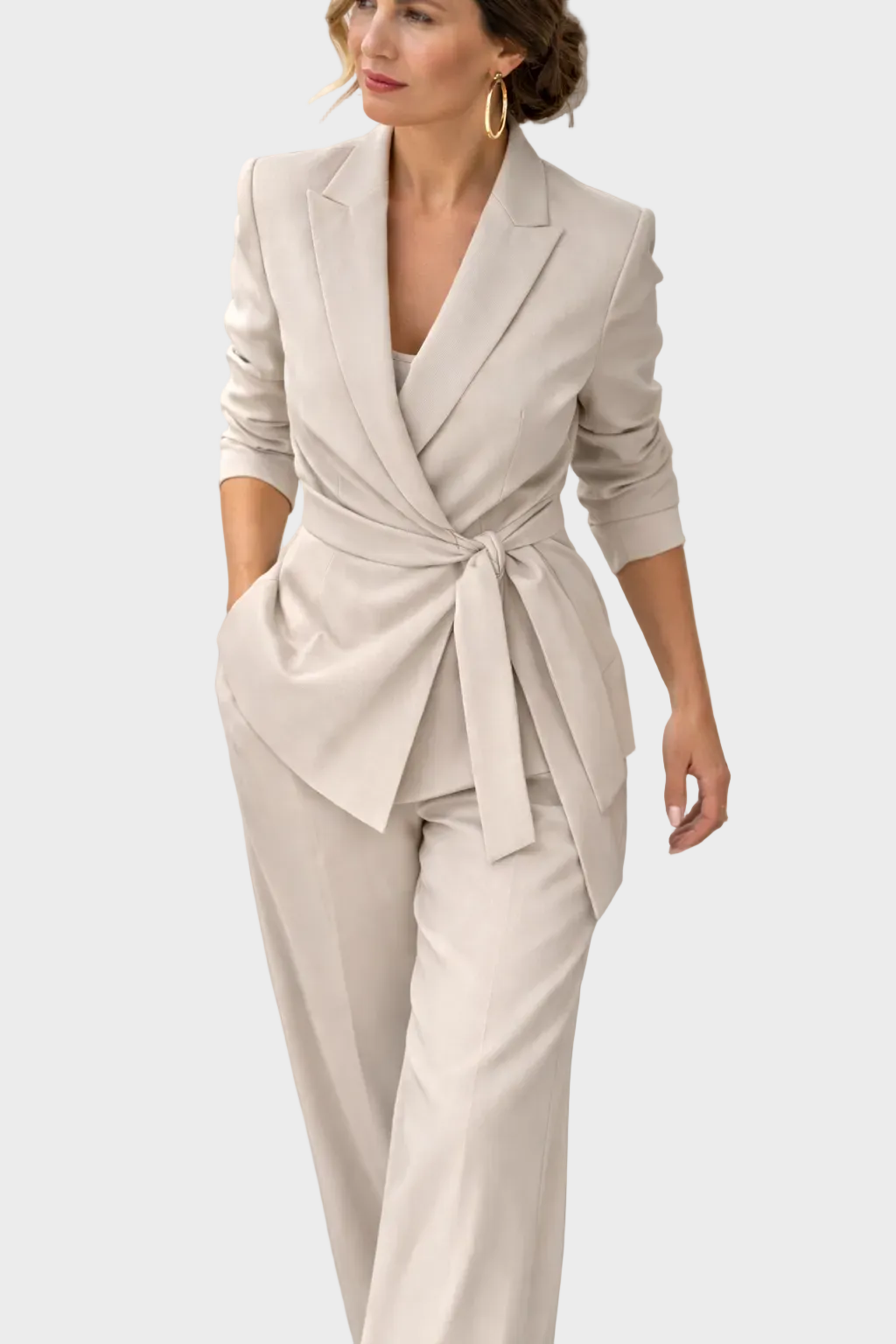 Veronica | Women's Tie-Waist Trouser Set