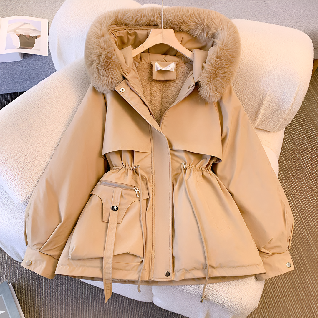 Romilly | Women's Hooded Winter Coat with Fluffy Collar