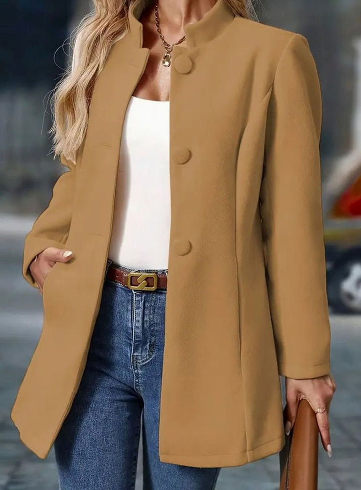 Daphne | Women's Stand-Collar Button-Front Coat