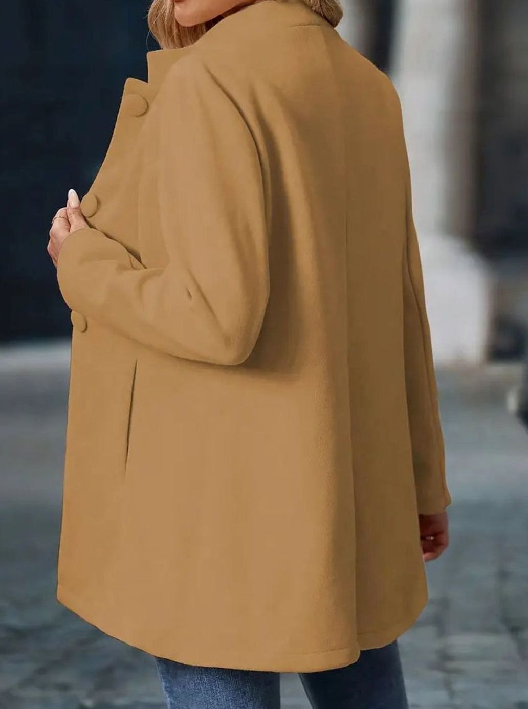 Daphne | Women's Stand-Collar Button-Front Coat