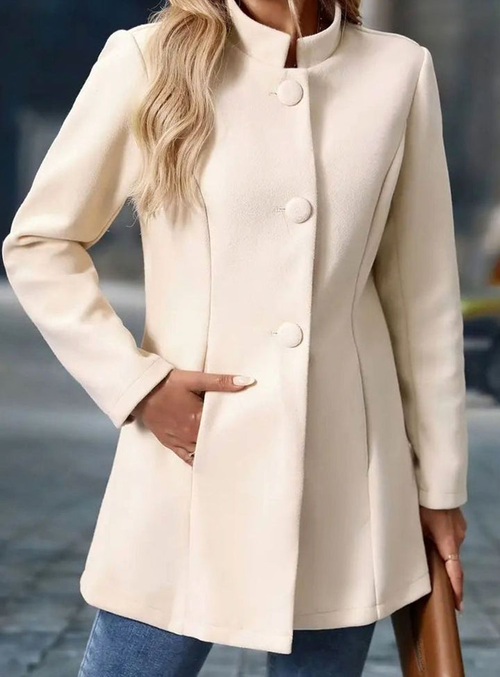Daphne | Women's Stand-Collar Button-Front Coat