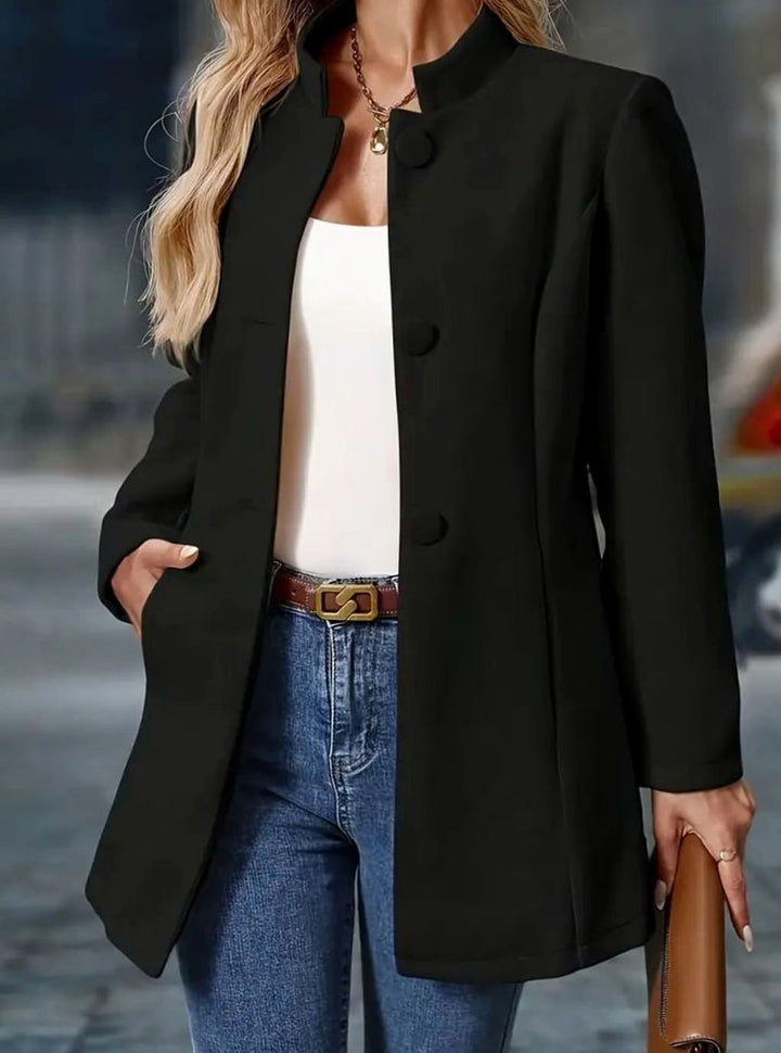 Daphne | Women's Stand-Collar Button-Front Coat