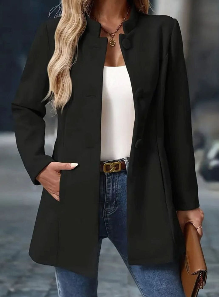 Daphne | Women's Stand-Collar Button-Front Coat