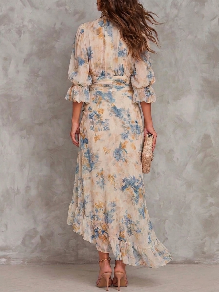 Isolde | Women’s Floral High-Neck Maxi Dress