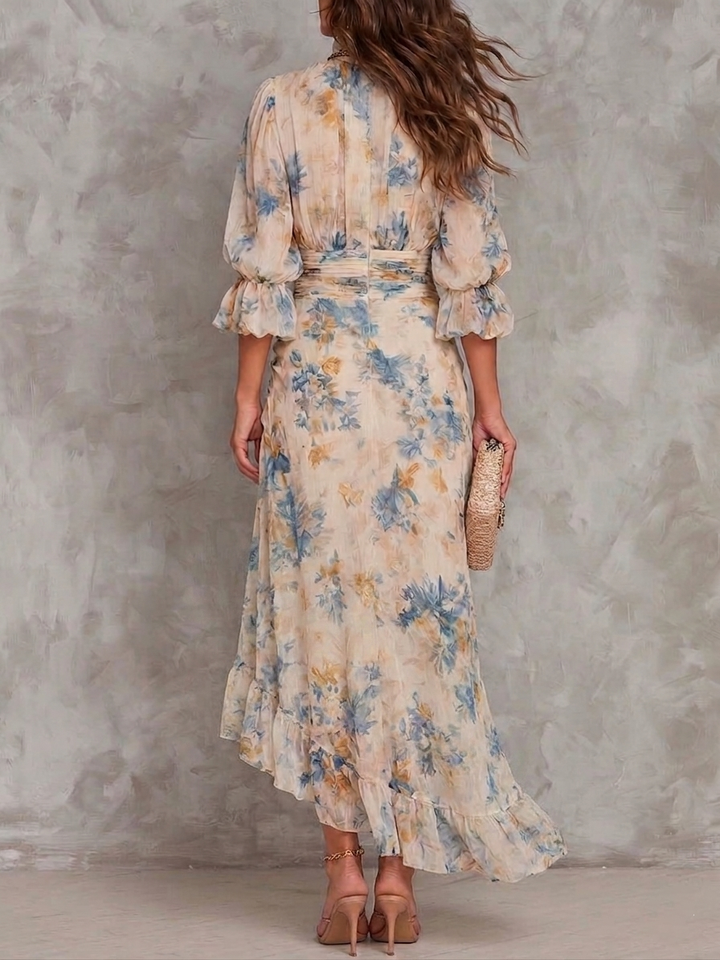 Isolde | Women’s Floral High-Neck Maxi Dress