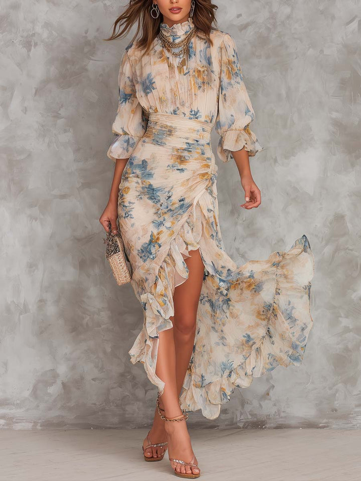 Isolde | Women’s Floral High-Neck Maxi Dress