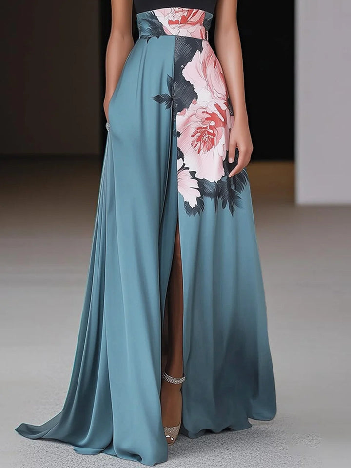 Amelia | Women's Floral A-Line Maxi Dress