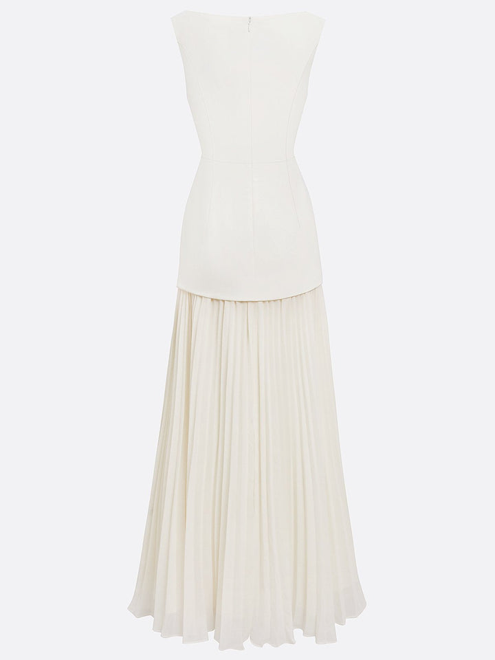 Micaela | Pleated Sleeveless Maxi Dress