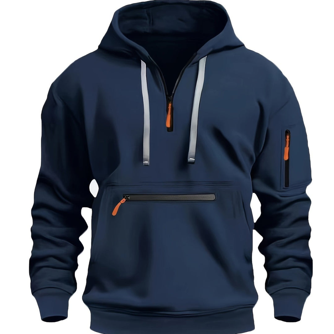 Finley | Men’s Half-Zip Hooded Sweatshirt with Zip Pockets