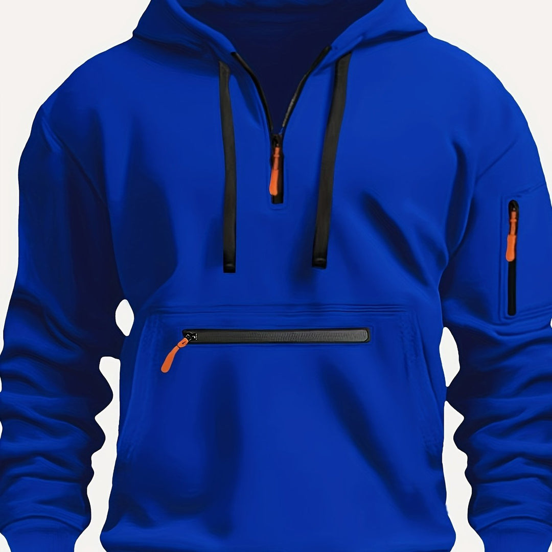 Finley | Men’s Half-Zip Hooded Sweatshirt with Zip Pockets