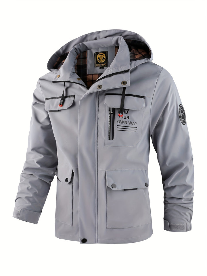 Simon | Men’s Hooded Utility Windbreaker Jacket