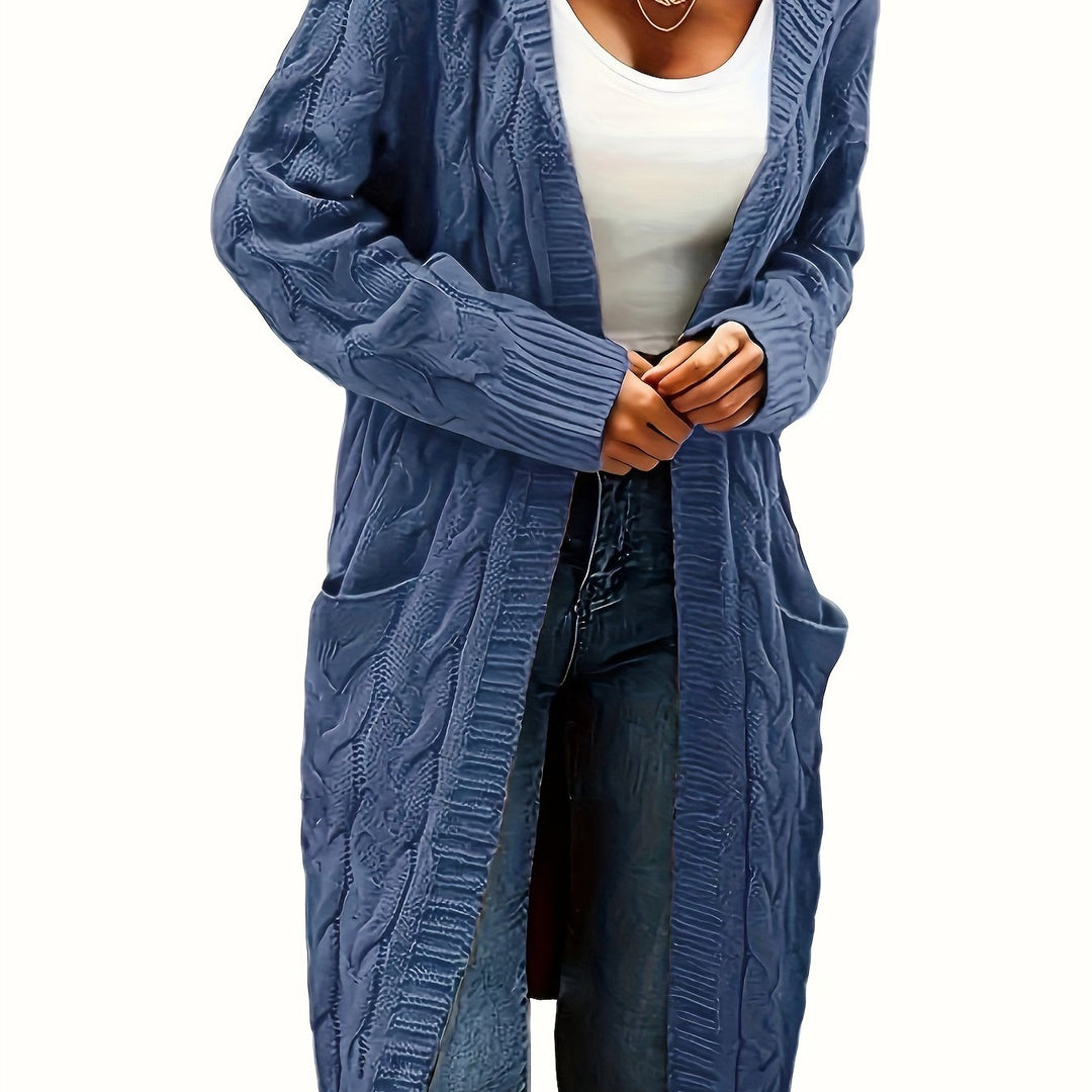Marina | Plus Size Hooded Knit Cardigan